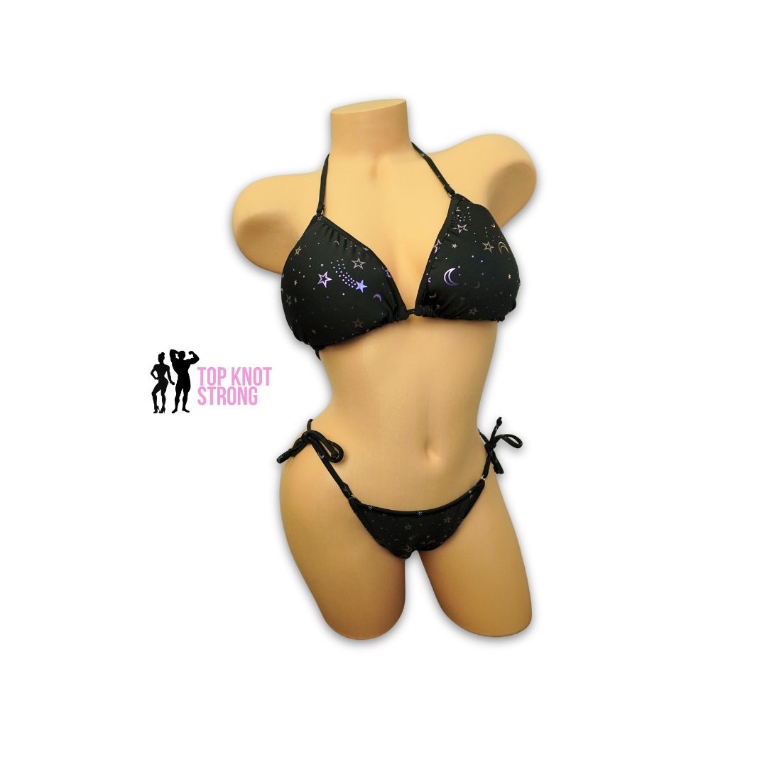 Starry Night Fit Model Bikini Posing Suit