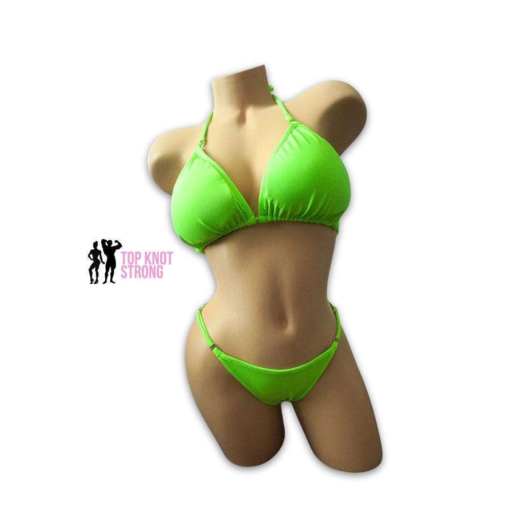 RTS: Neon Green Fit Model Bikini Competition Suit