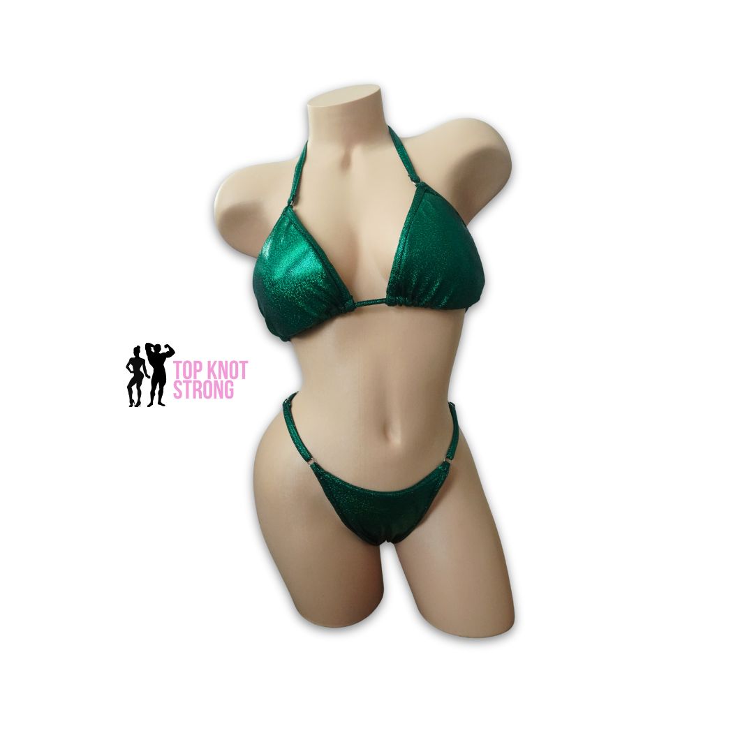 Emerald Green Bikini Posing Practice Suit