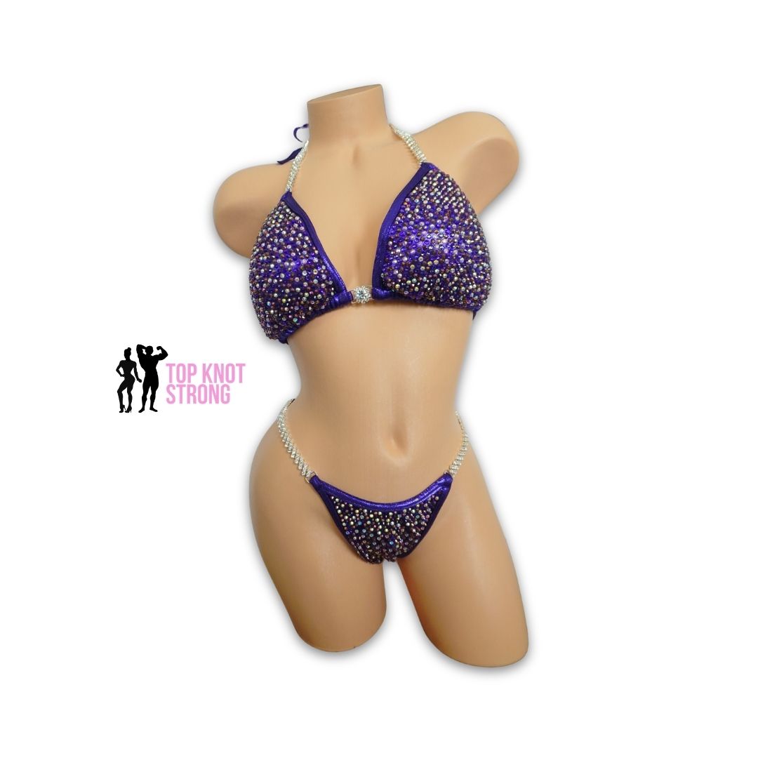 Power Potion Purple Crystal Bikini Competition Suit