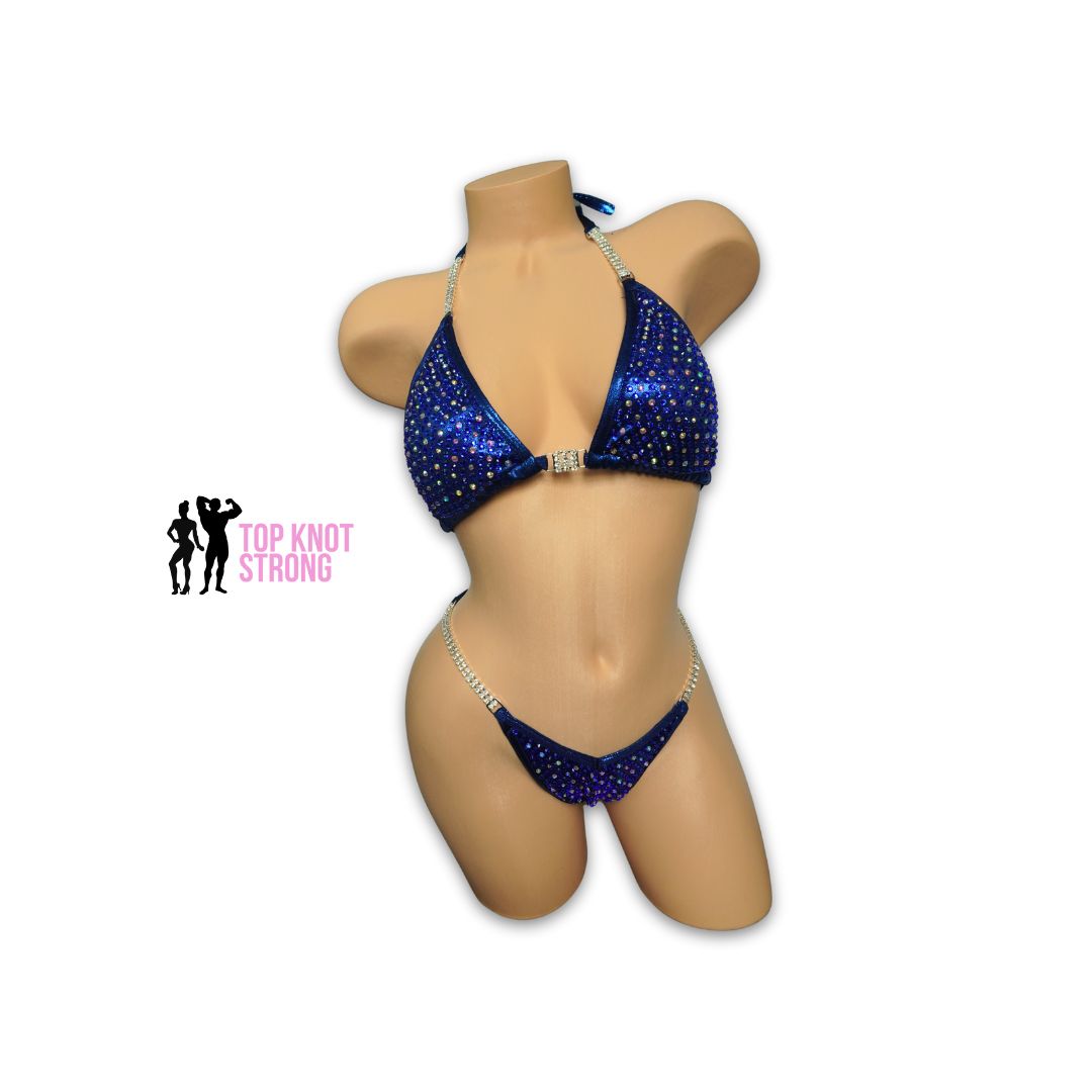 Regal Radiance Royal Blue Crystal Wellness Competition Suit