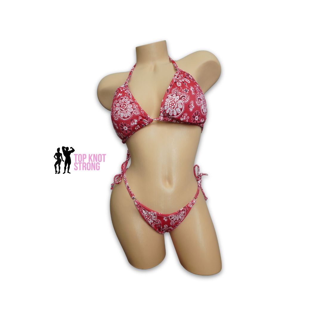 Red Bandana Wellness Posing Practice Suit