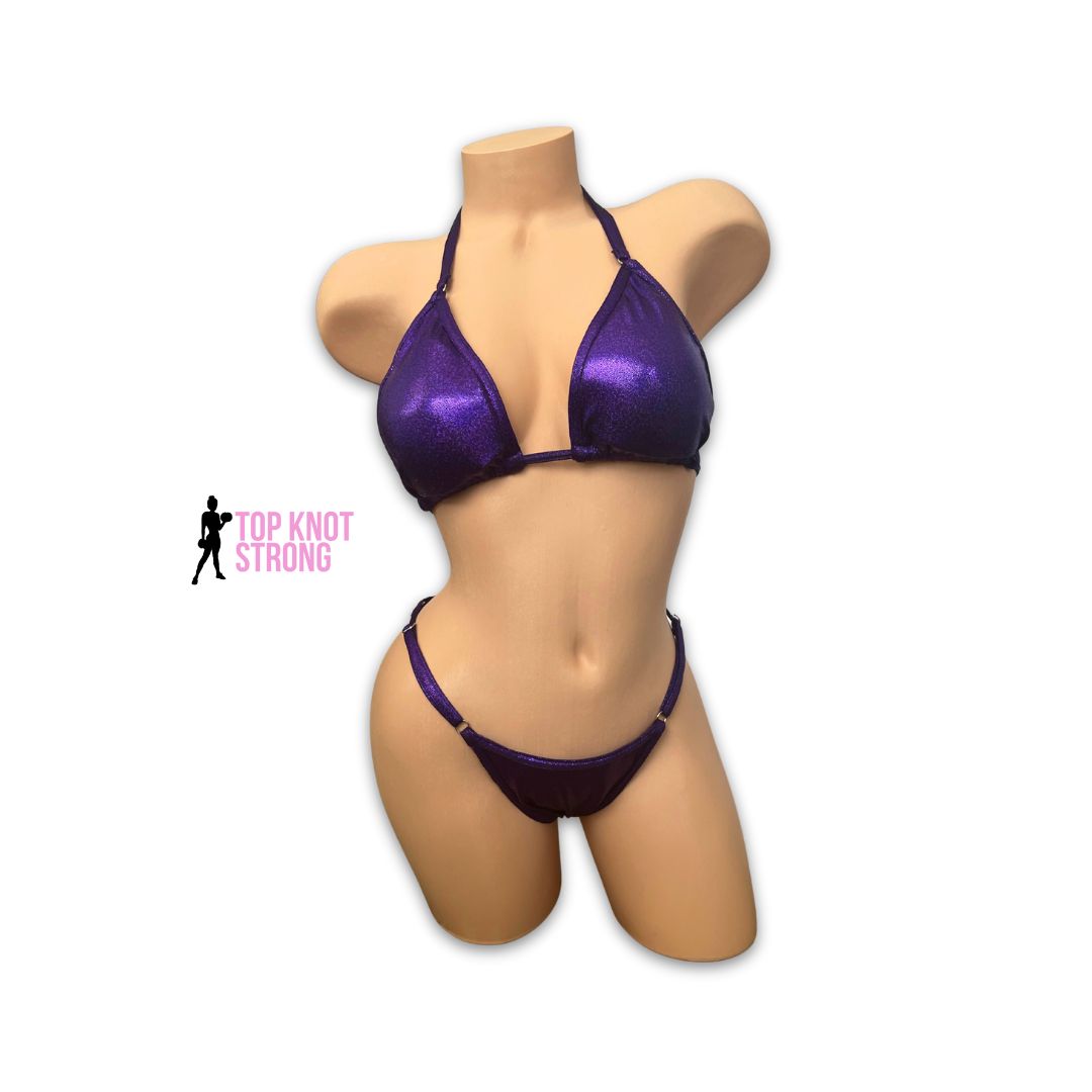 Purple Holo Bikini Posing Practice Suit