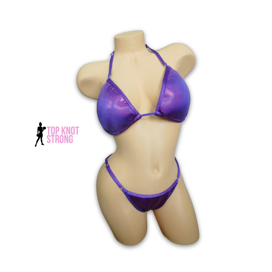 RTS: Plum Raspberry Purple Fit Model Bikini Competition Suit