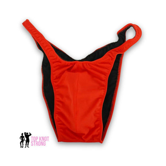Persimmon Orange Men's Bodybuilding Posing Trunks