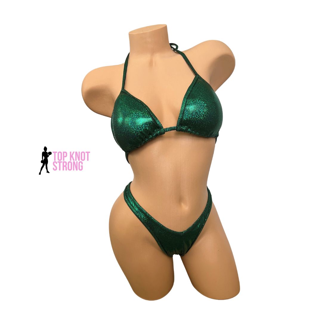 Emerald Green Figure Physique Practice Posing Suit