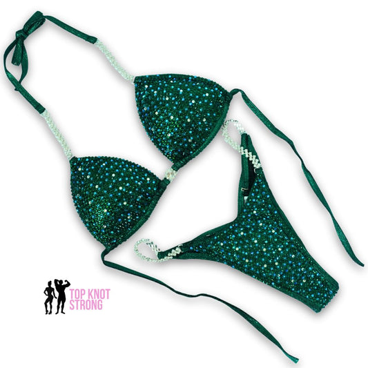 RTS: Emmie Green Crystal Bikini Competition Suit