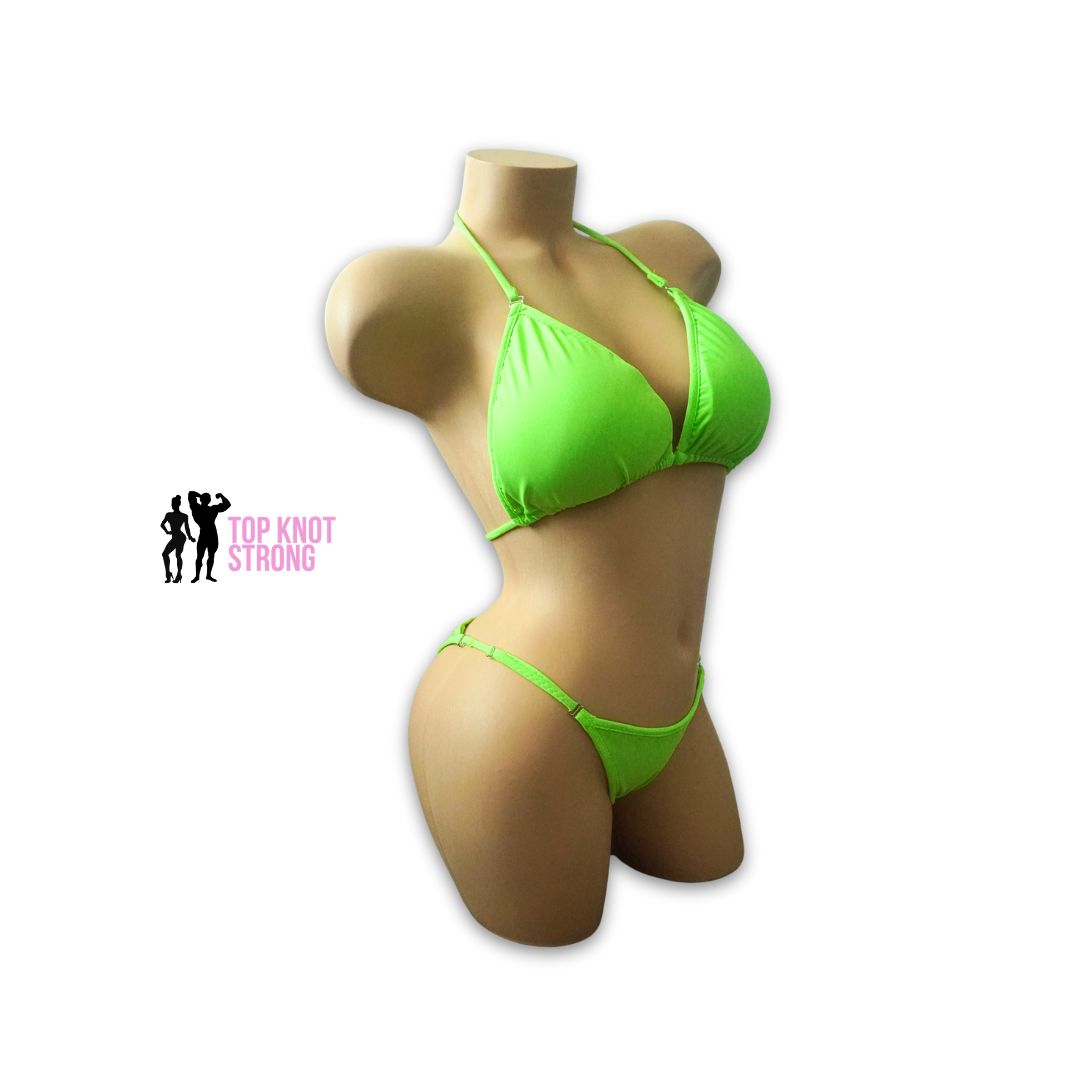 RTS: Neon Green Fit Model Bikini Competition Suit