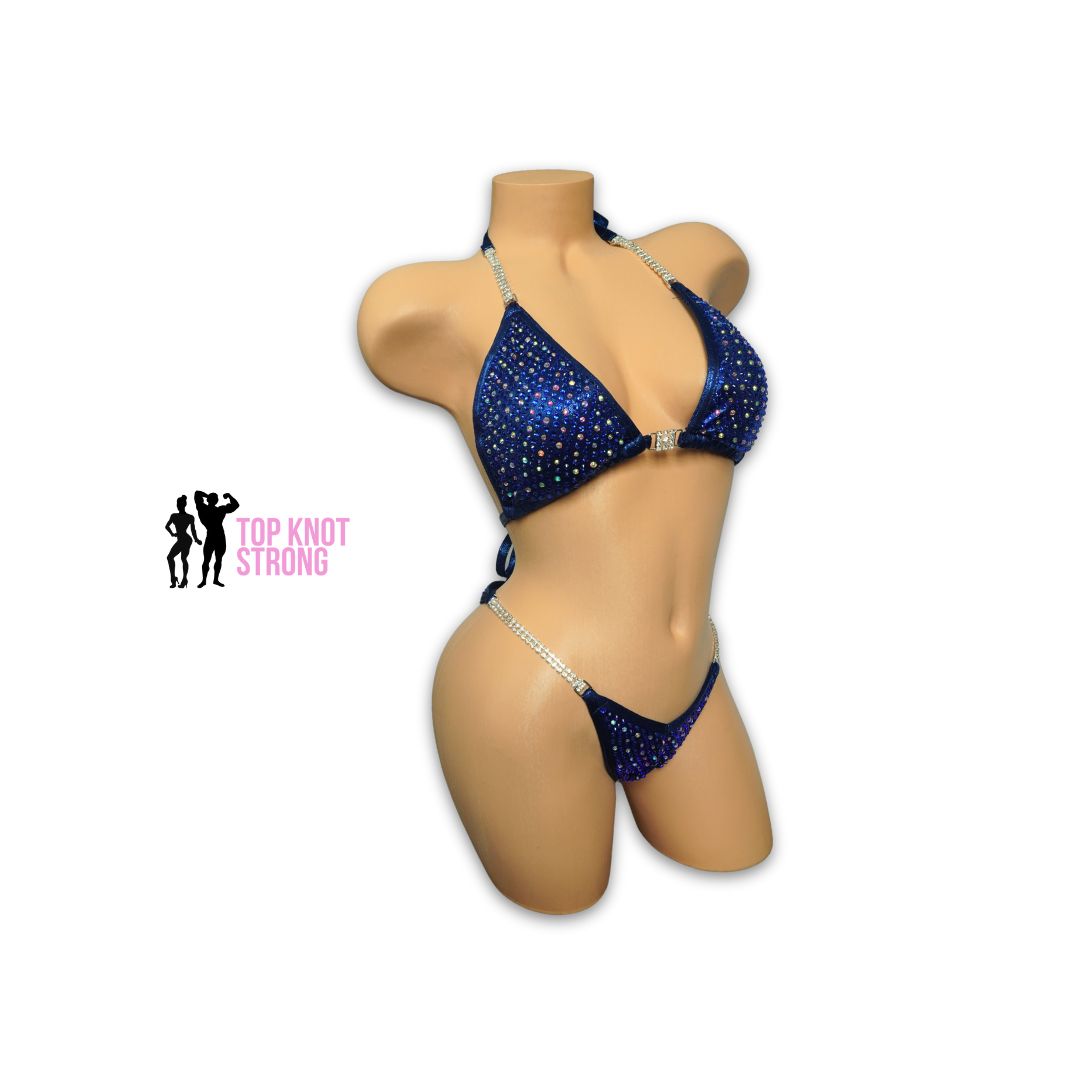 Regal Radiance Royal Blue Crystal Wellness Competition Suit