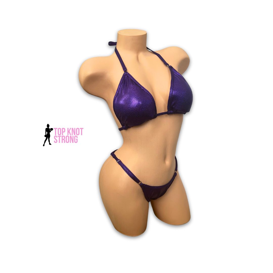 Purple Holo Bikini Posing Practice Suit