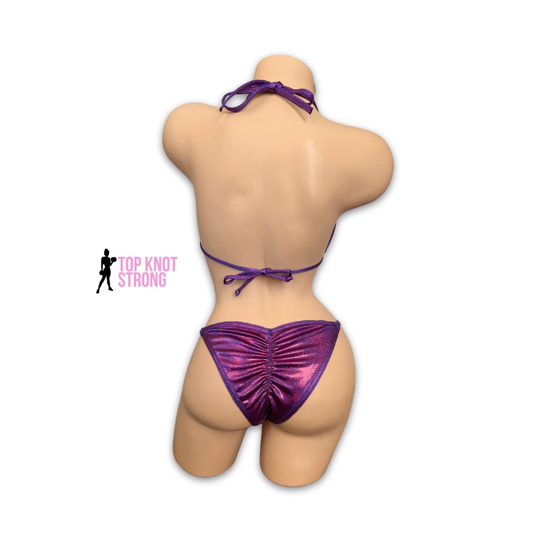 Plum Raspberry Fit Model Bikini Competition Suit