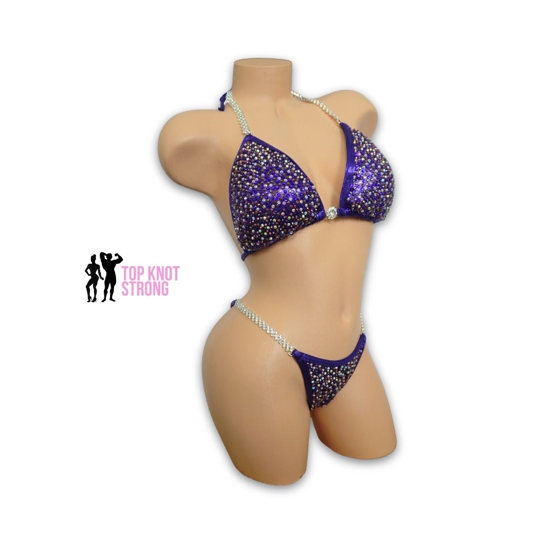 Power Potion Purple Crystal Bikini Competition Suit