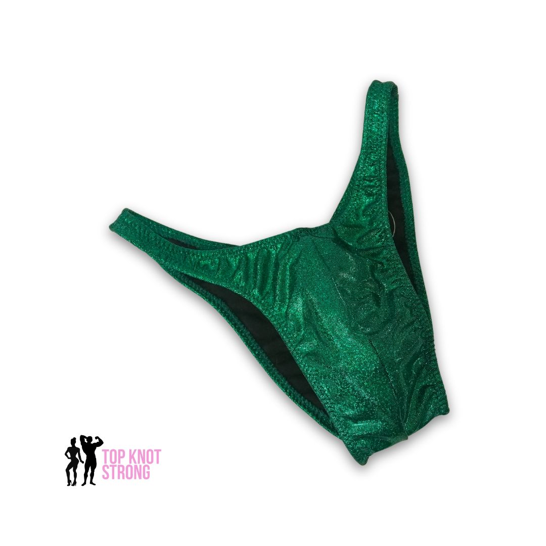 RTS: Emerald Green Men's Bodybuilding Posing Trunks