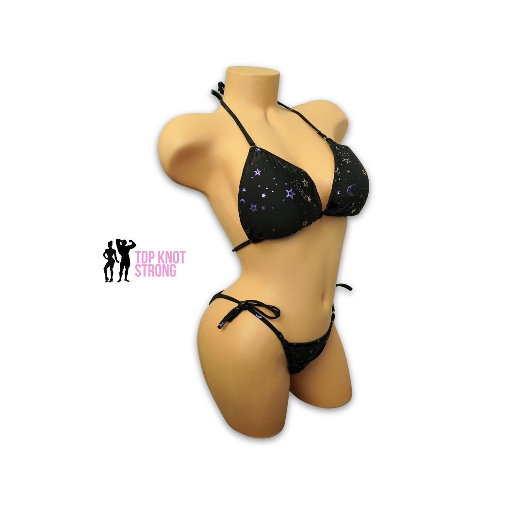 Starry Night Fit Model Bikini Posing Suit