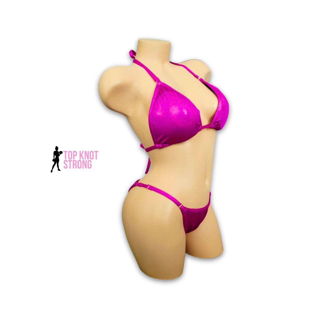 Malibu Pink Fit Model Bikini Competition Suit
