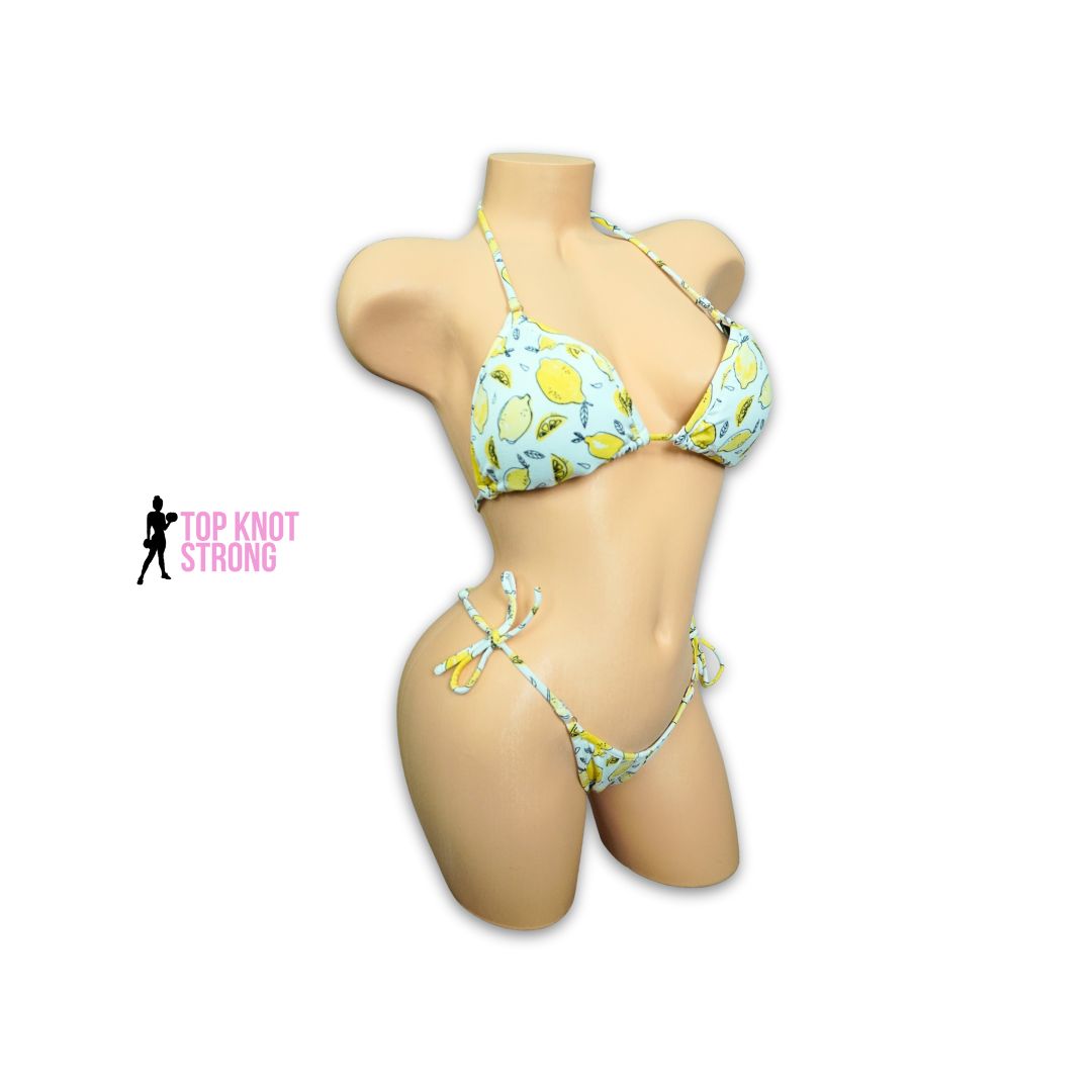 RTS: Lemon Print Wellness Practice Posing Suit | A/B cup | Extra Small Pro