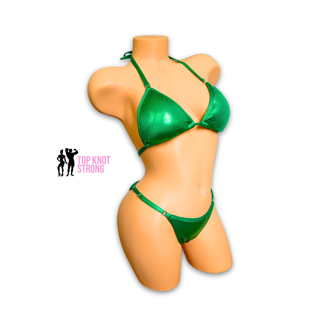 Kelly Green Fit Model Bikini Competition Suit