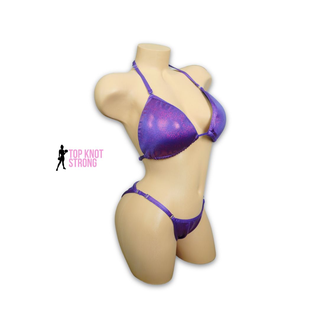 RTS: Plum Raspberry Purple Fit Model Bikini Competition Suit
