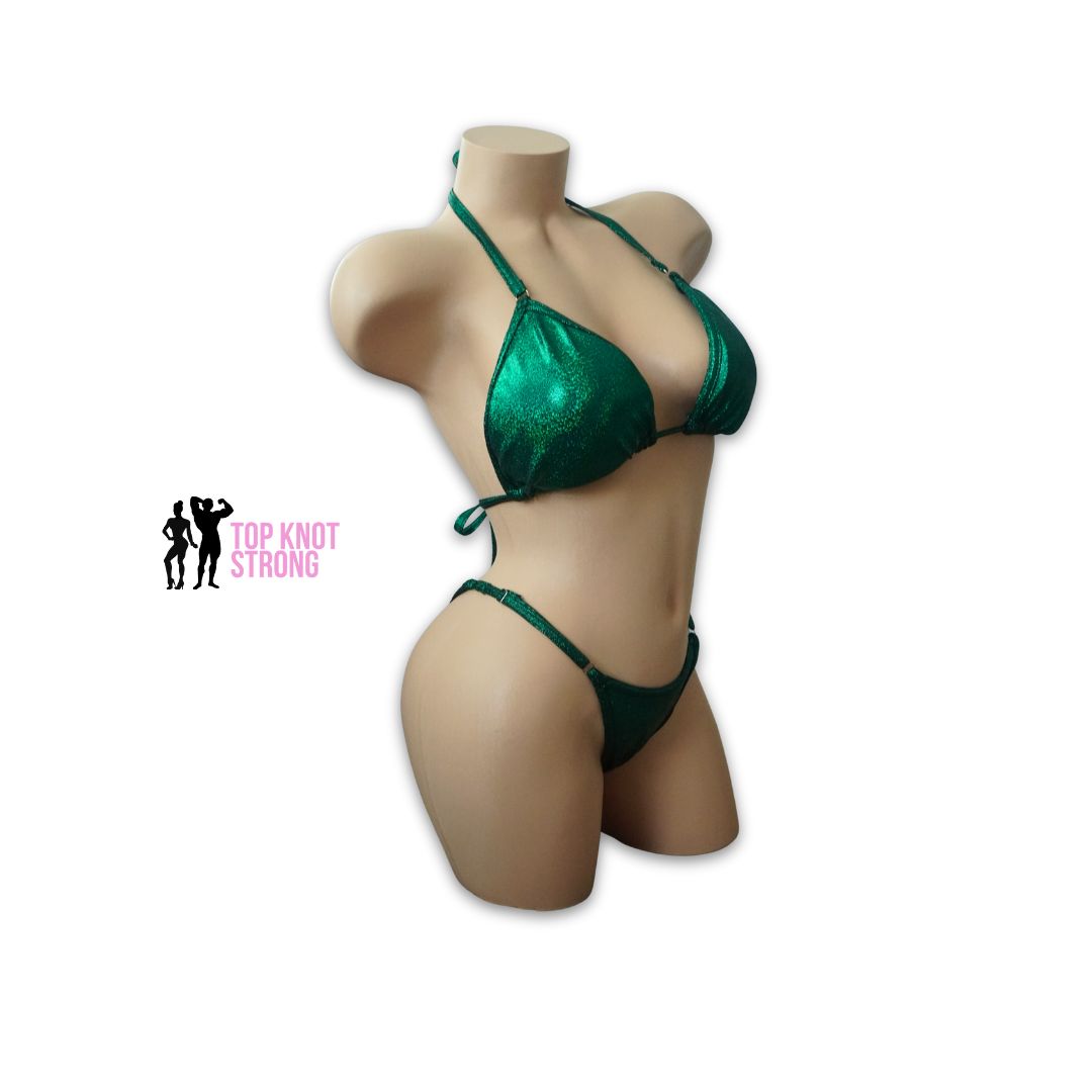 Emerald Green Bikini Posing Practice Suit