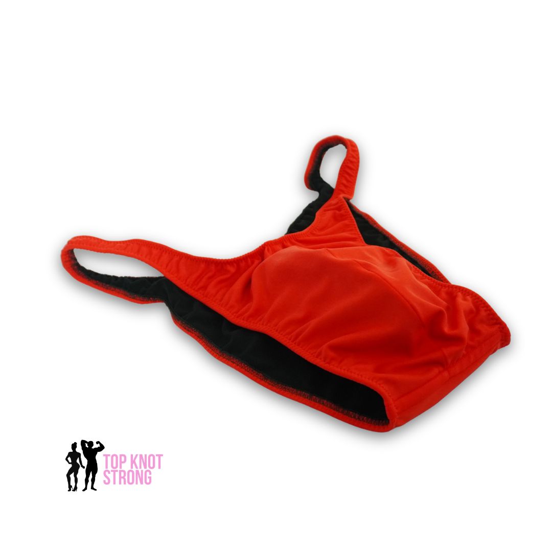 Persimmon Orange Men's Bodybuilding Posing Trunks