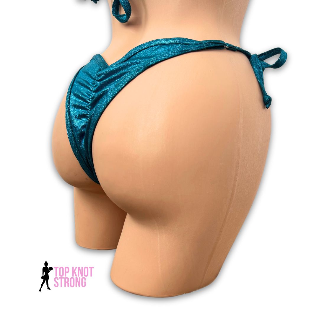 Teal Bikini Posing Suit Sweetheart Bottoms