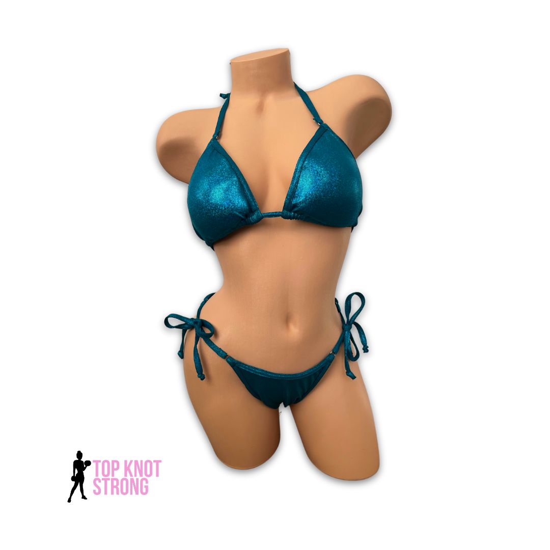 Teal Bikini Posing Practice Suit