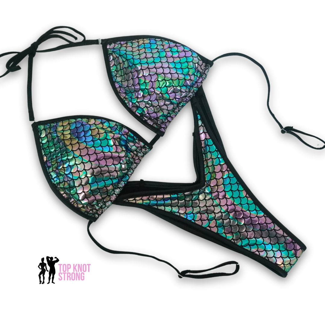 RTS: Mermaid Print Figure Physique Posing Practice Suit