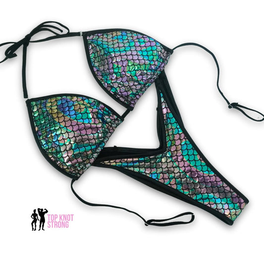 Mermaid Print Figure Physique Posing Practice Suit