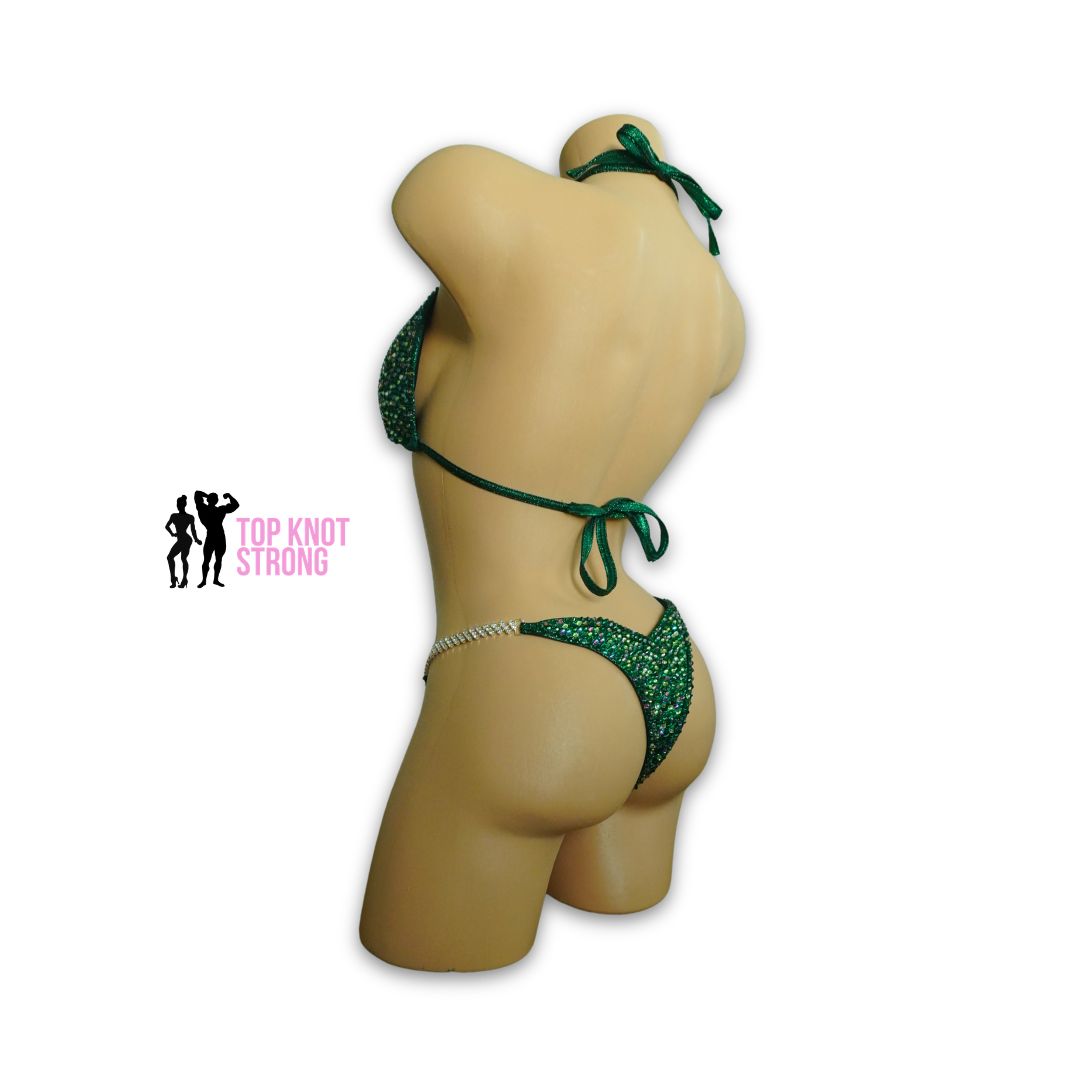 Emerald Enchantress Crystal Bikini Competition Suit