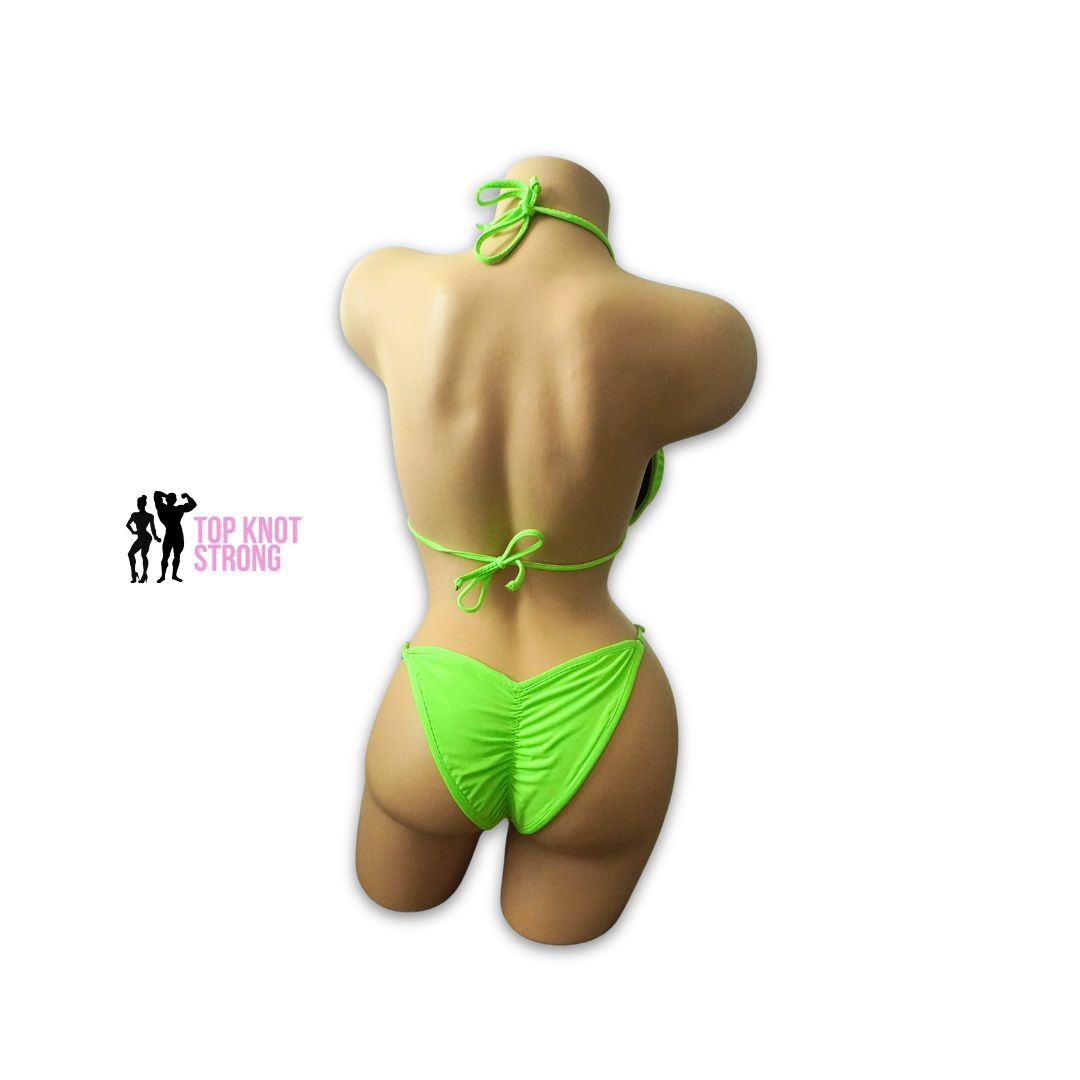 RTS: Neon Green Fit Model Bikini Competition Suit