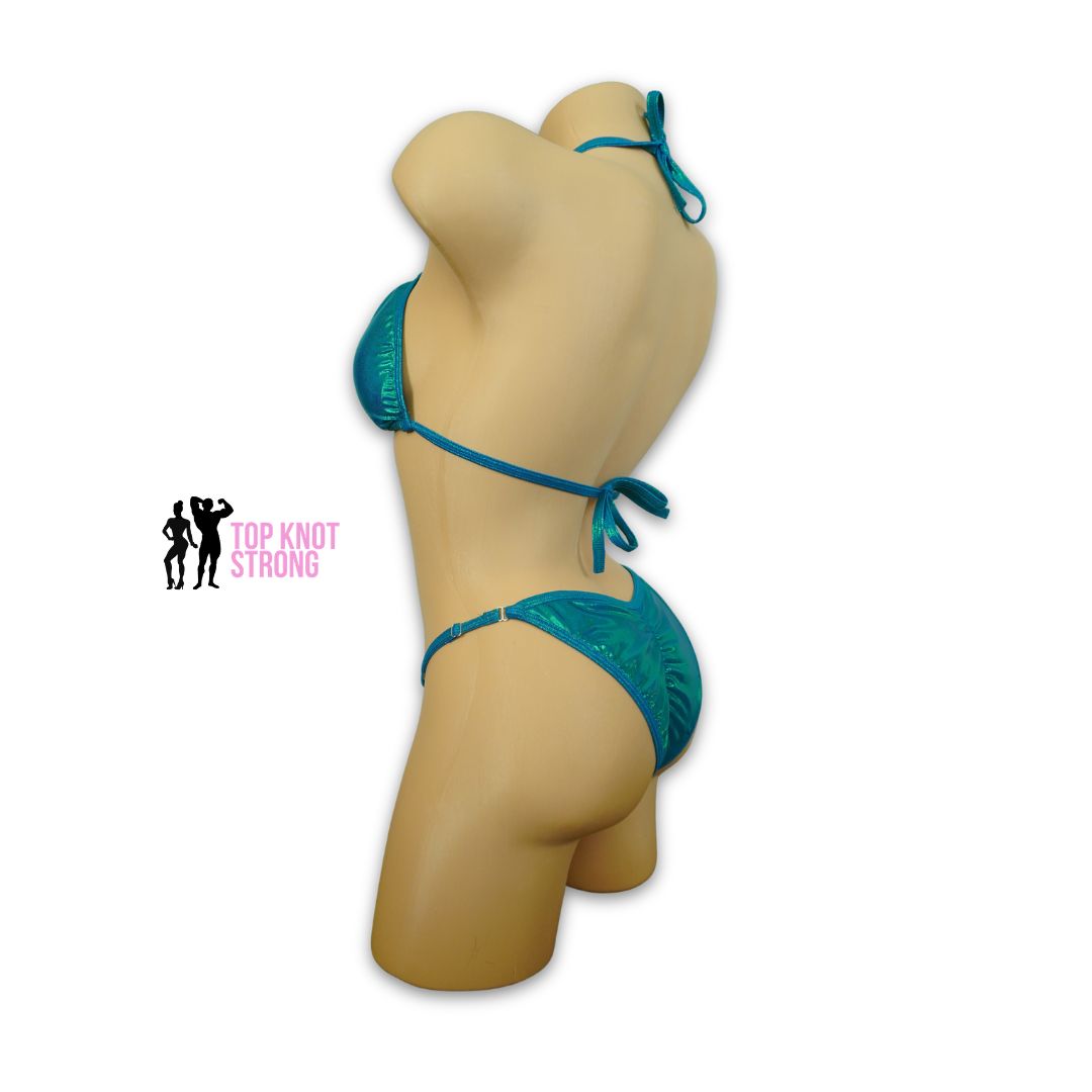 Mystique Teal Fit Model Bikini Competition Suit