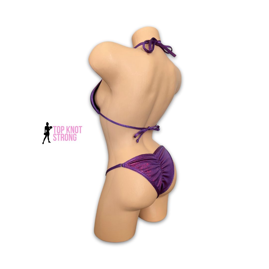 Plum Raspberry Fit Model Bikini Competition Suit