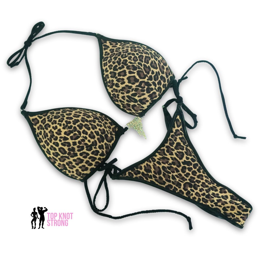 Jaguar Print Bikini Posing Practice Suit