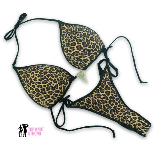 Jaguar Print Bikini Posing Practice Suit