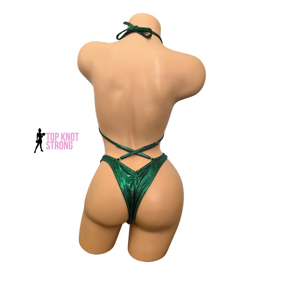 Emerald Green Figure Physique Practice Posing Suit