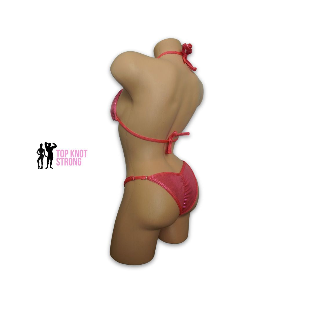 Coral Orange Fit Model Bikini Competition Suit