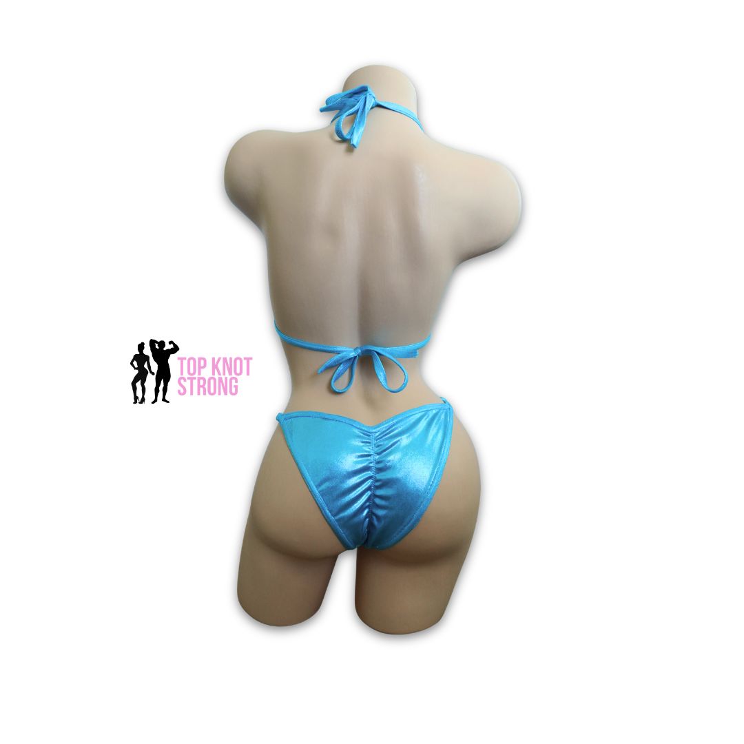 Aqua Blue Fit Model Bikini Competition Suit
