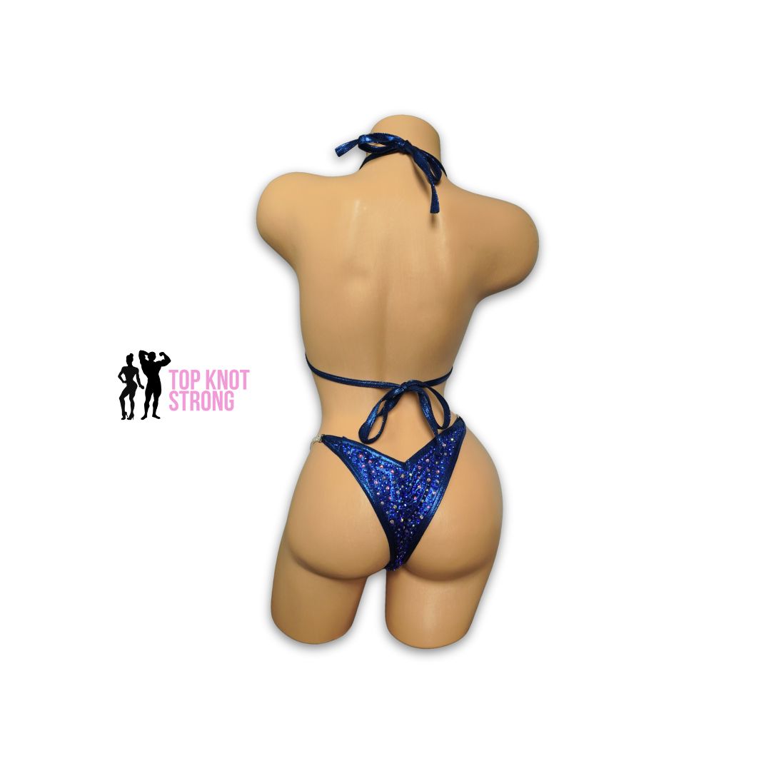 Regal Radiance Royal Blue Crystal Wellness Competition Suit