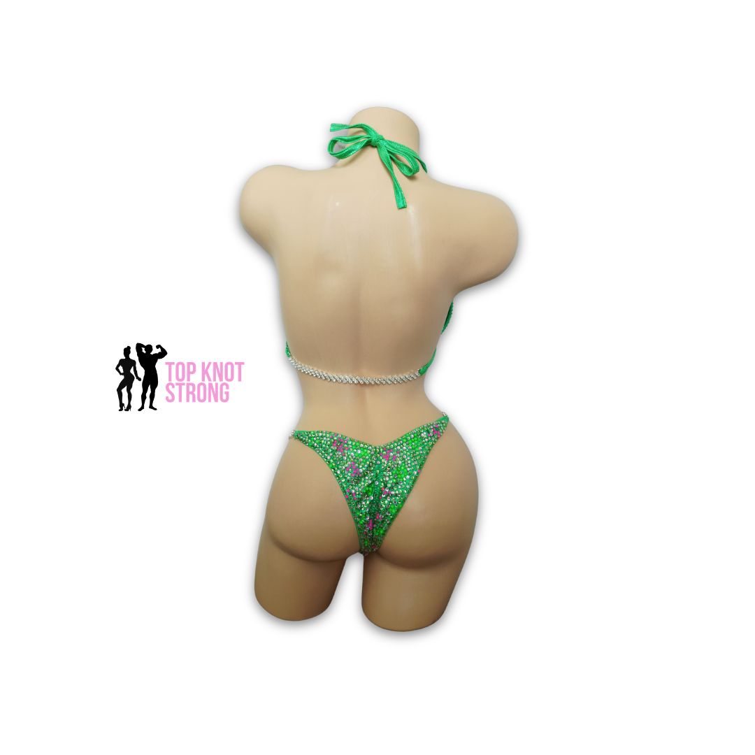 Watermelon Sugar Green Crystal Bikini Competition Suit