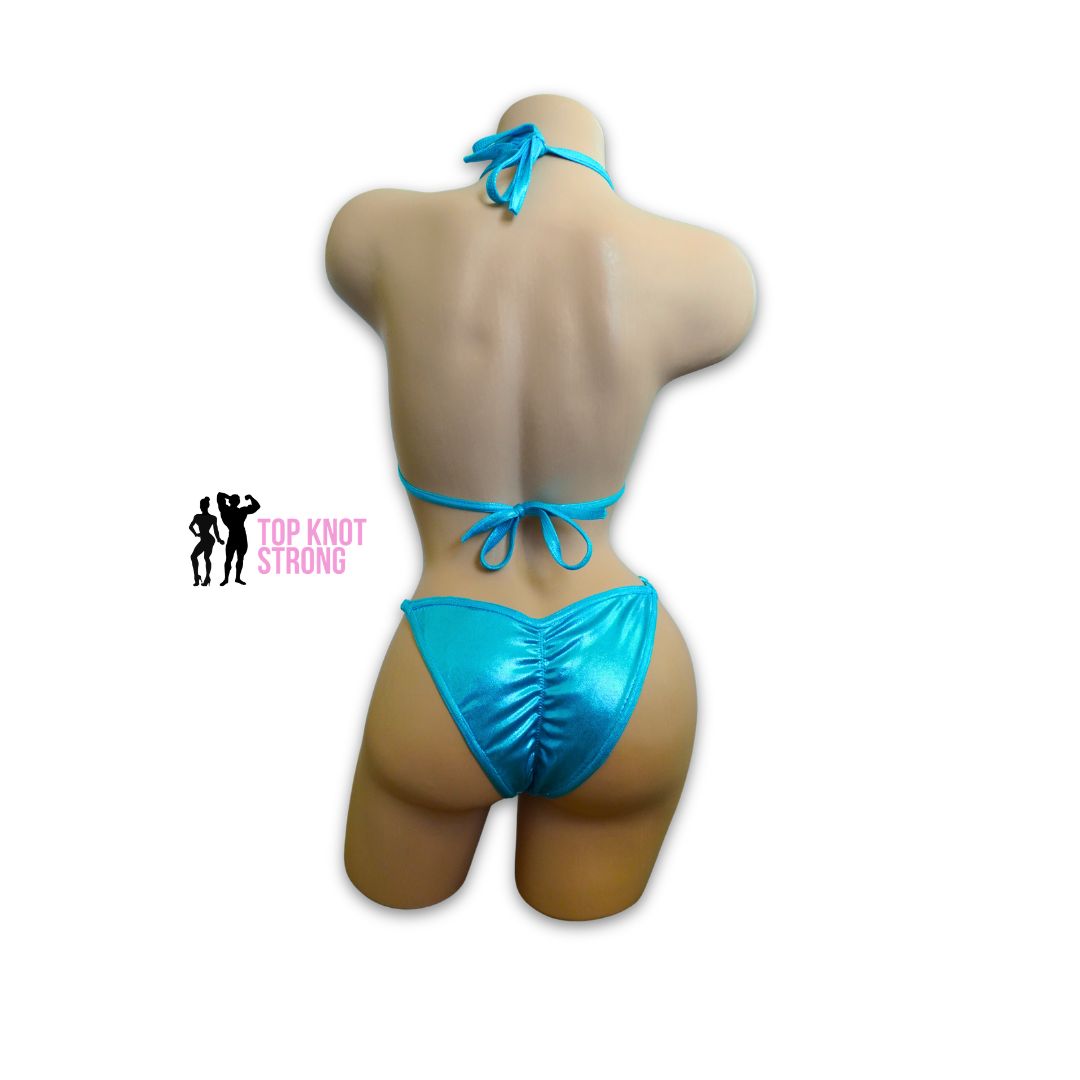 RTS: Aqua Blue Fit Model Bikini Competition Suit