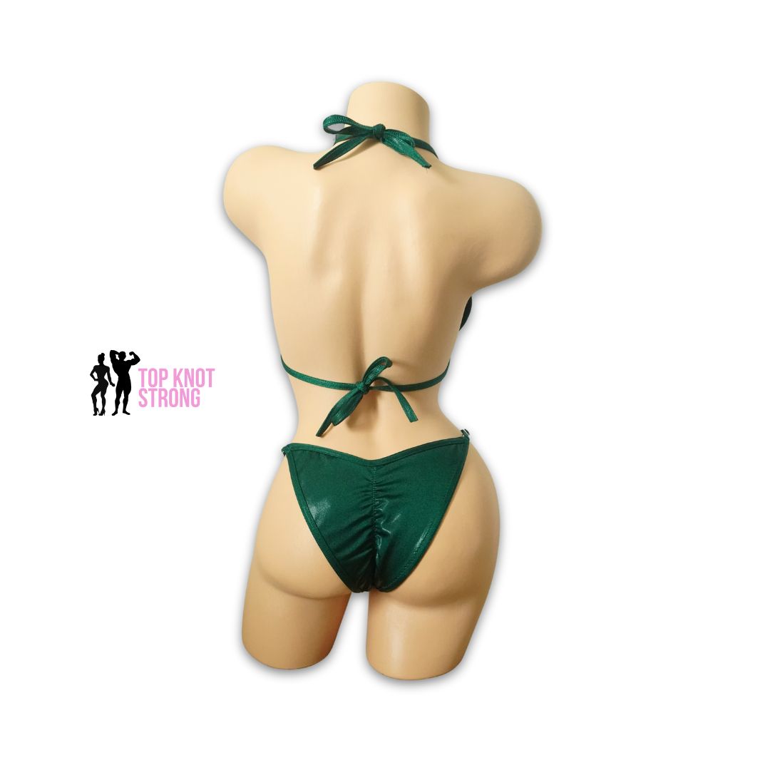Forest Green Fit Model Bikini Competition Suit