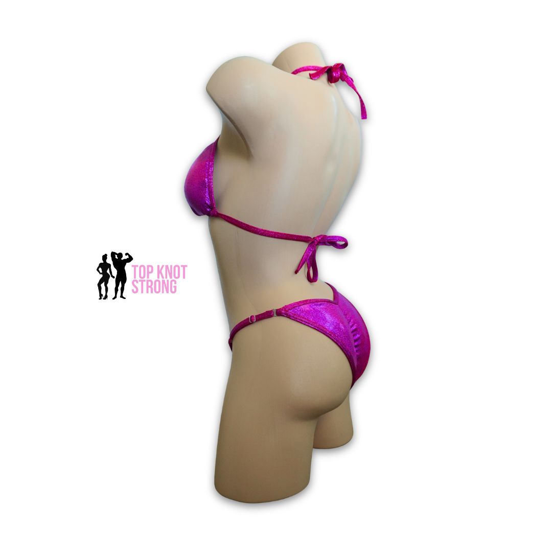 Raspberry Red Fit Model Bikini Competition Suit