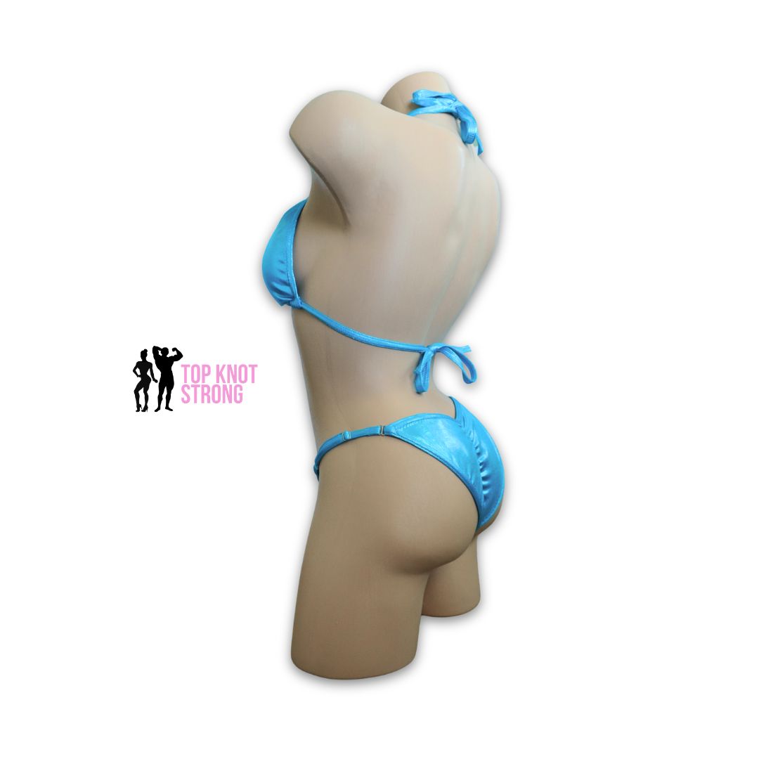 Aqua Blue Fit Model Bikini Competition Suit