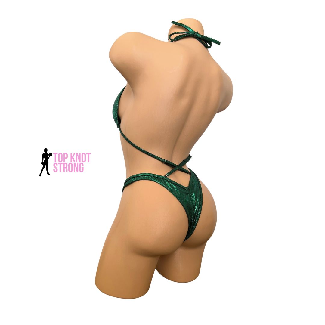 Emerald Green Figure Physique Practice Posing Suit