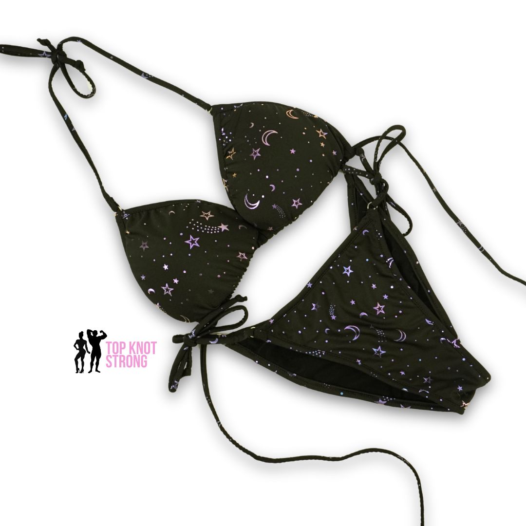 Starry Night Fit Model Bikini Posing Suit