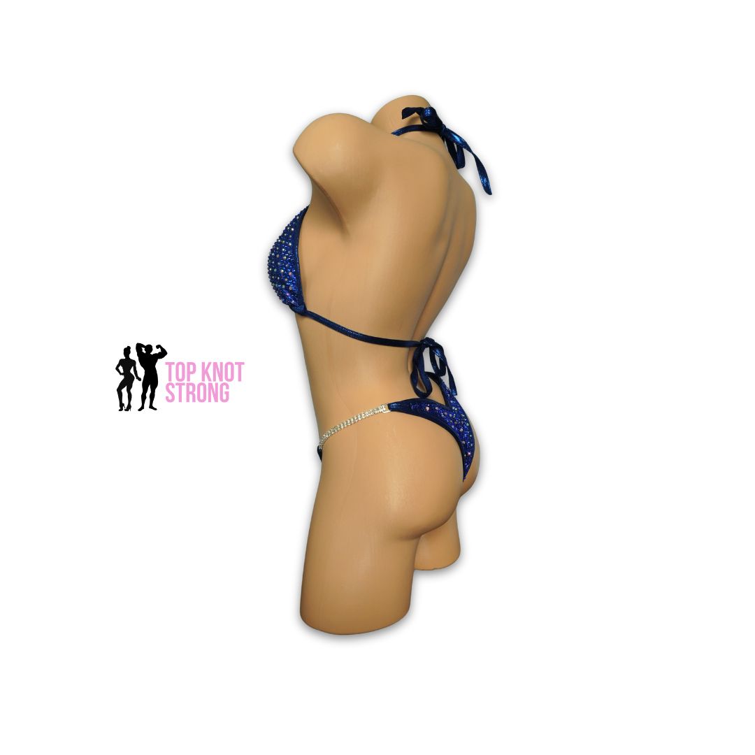 Regal Radiance Royal Blue Crystal Wellness Competition Suit