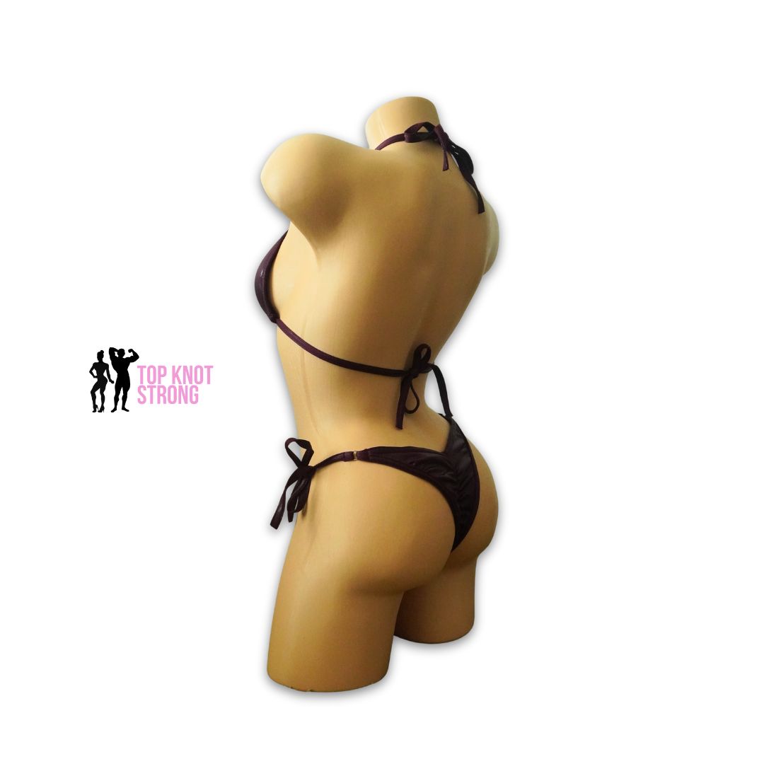 Burgundy Red Bikini Posing Practice Suit
