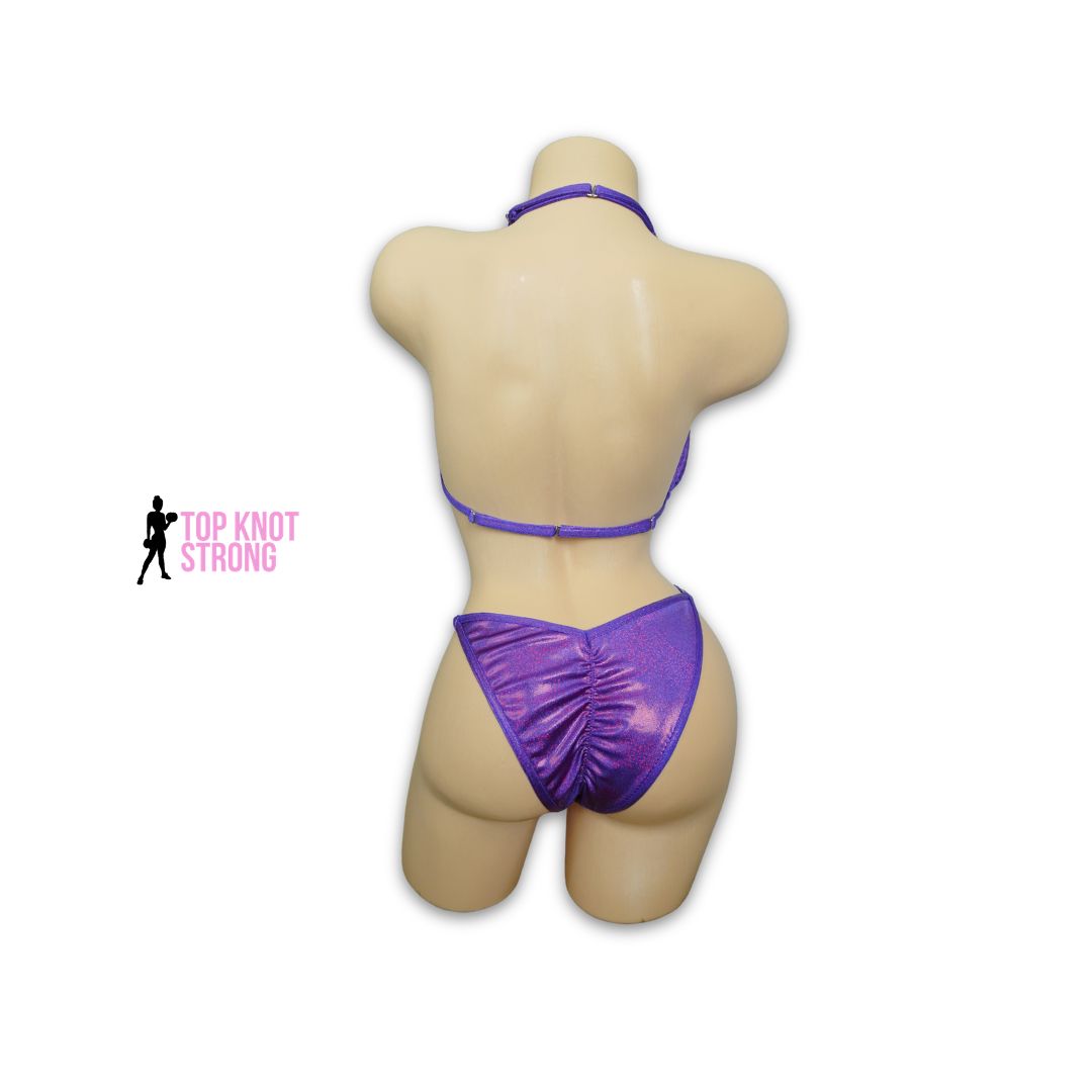 RTS: Plum Raspberry Purple Fit Model Bikini Competition Suit