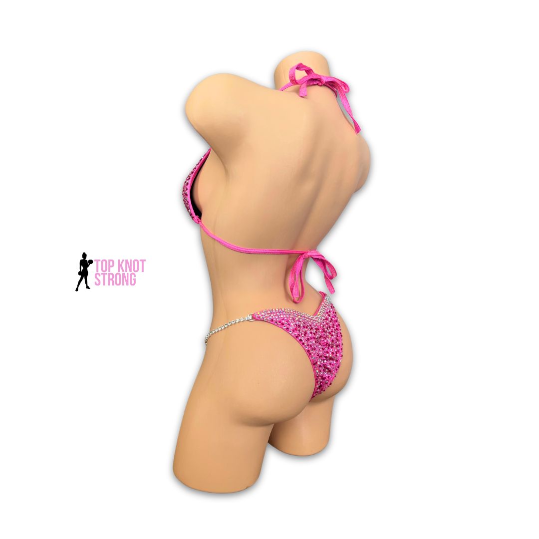 Dolly Neon Pink Crystal Bikini Competition Suit
