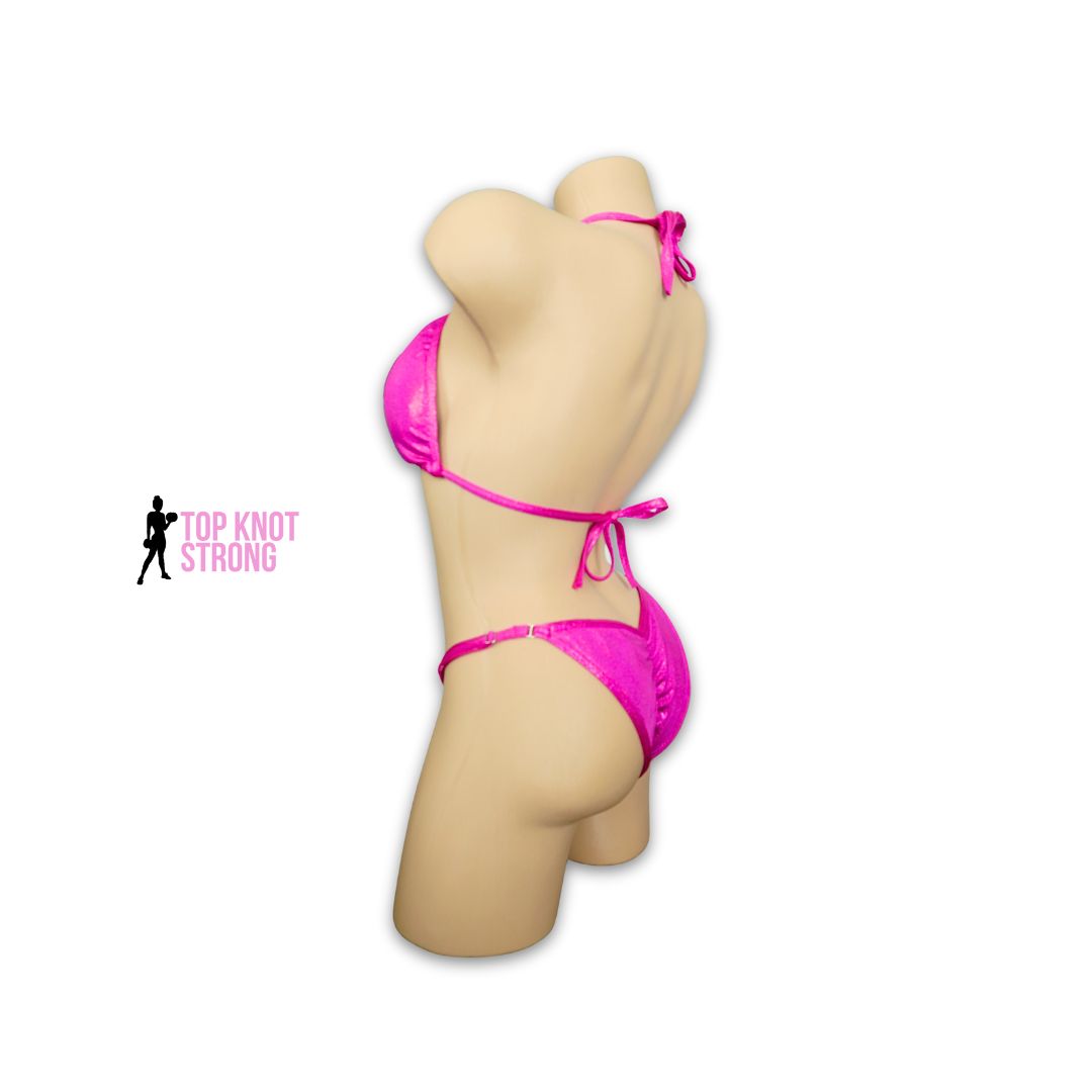 Malibu Pink Fit Model Bikini Competition Suit